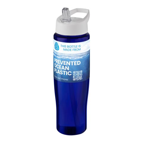 Nachhaltiger Werbeartikel H2O Active Eco Tempo 700 ml Sportflasche mit Ausgussdeckel – transparent-blau – mit Logo bedruckt