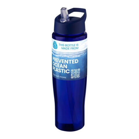Nachhaltiger Werbeartikel H2O Active Eco Tempo 700 ml Sportflasche mit Ausgussdeckel – blau-blau