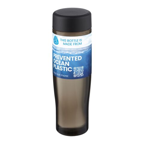 Nachhaltiger Werbeartikel H2O Active Eco Tempo 700 ml Wasserflasche mit Drehdeckel – schwarz-kohle