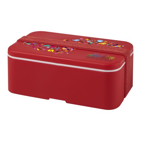 Firmengeschenk Lunchbox MIYO – rot – mit individuellem Werbedruck 700ml, 100% recycelbar, BPA-frei, made in UK, nachhaltige Mehrwegbox