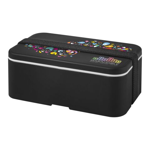 Nachhaltiger Werbeartikel MIYO Lunchbox – schwarz – mit Logo bedruckt
