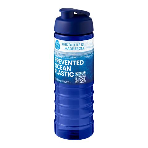 Nachhaltiger Werbeartikel H2O Active Eco Treble 750 ml Sportflasche mit Klappdeckel – blau – mit Logo bedruckt