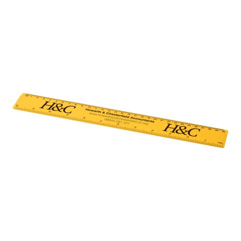 Renzo 30 cm Kunststoff-Lineal gelb | ohne Werbeanbringung | Nicht verfügbar | Nicht verfügbar