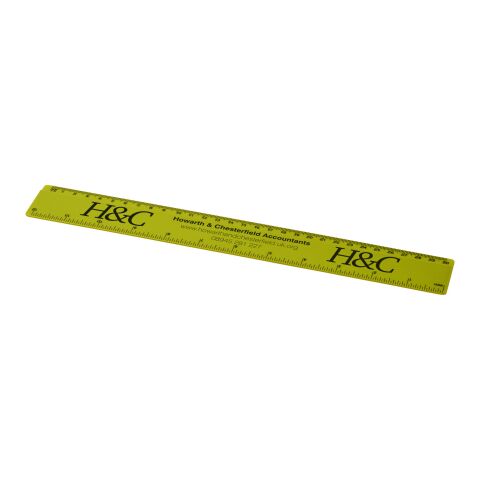 Werbeartikel Renzo 30 cm Kunststoff-Lineal – limone – mit Logo bedruckt