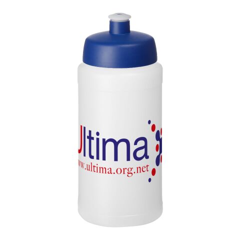 Baseline® Plus 500 ml Flasche mit Sportdeckel weiss-blau | ohne Werbeanbringung | Nicht verfügbar | Nicht verfügbar