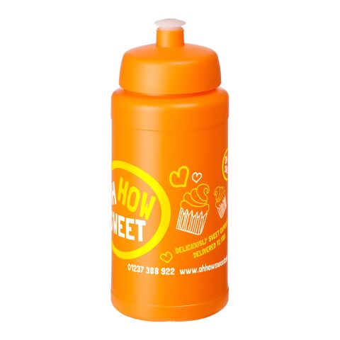 Werbeartikel Baseline Plus 500 ml Flasche mit Sportdeckel – orange – mit Logo bedruckt