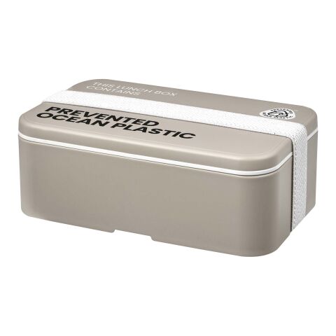 Werbeartikel Lunchbox MIYO POP 700 ml – sandstone – mit Logo bedruckt nachhaltig aus recyceltem Kunststoff für Büro und Freizeit