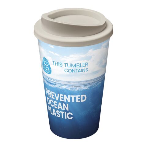 Werbeartikel 350 ml Brite-Americano POP Isolierbecher aus Ocean Plastic Full-Color Rundum-Design – sandstone – mit Logo bedruckt