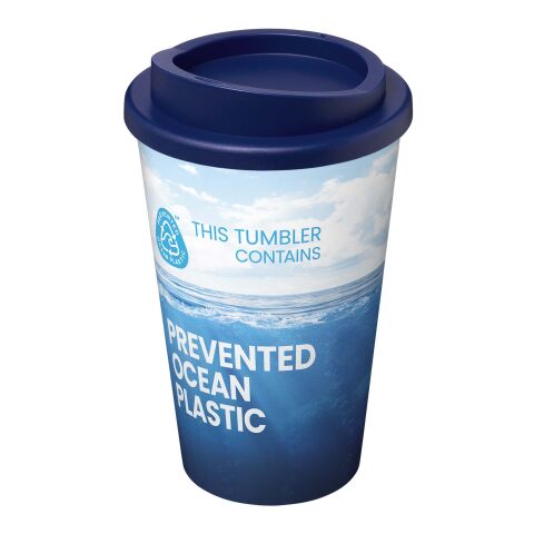 Werbeartikel 350 ml Brite-Americano POP Isolierbecher aus Ocean Plastic Full-Color Rundum-Design – blau – mit Logo bedruckt