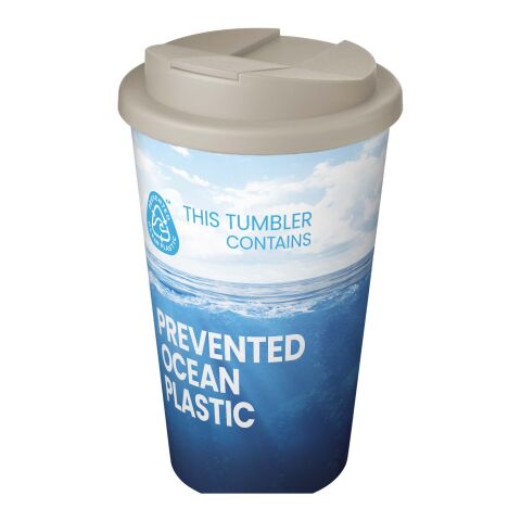 Werbeartikel Brite-Americano® POP 350 ml isolierter Trinkbecher mit auslaufsicherem Deckel – Sandstone – mit Logo bedruckt