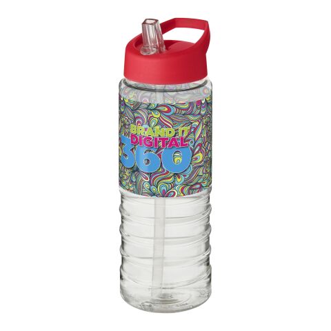 H2O Treble 750 ml Sportflasche mit Ausgussdeckel weiß-rot | ohne Werbeanbringung | Nicht verfügbar | Nicht verfügbar