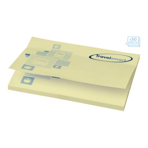 Werbeartikel Sticky-Mate Haftnotizen – hellgelb – mit Logo bedruckt 105 x 75 mm 25 Blatt Bürobedarf