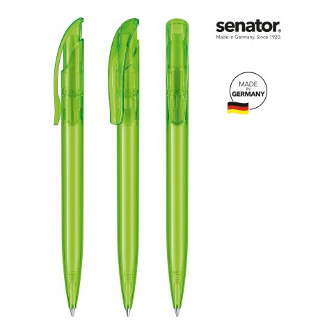 Werbeartikel Kugelschreiber senator Challenger – hellgrün – mit Logo bedruckt Druckkugelschreiber made in germany für Messen & Events