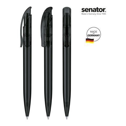 Werbeartikel senator Challenger Clear Druckkugelschreiber – schwarz – mit Logo bedruckt
