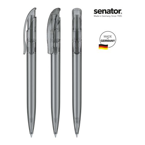 Werbeartikel senator Challenger Clear Druckkugelschreiber – anthrazit – mit Logo bedruckt