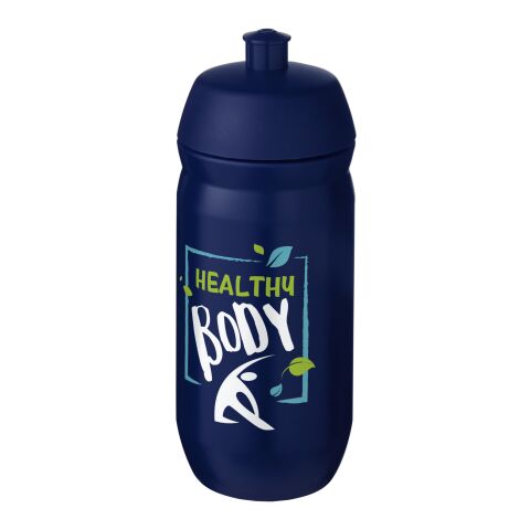 Werbeartikel HydroFlex 500ml Squeezy-Sportflasche flexibel mit Klappdeckel Made in UK einwandig – blau – mit Logo bedruckt