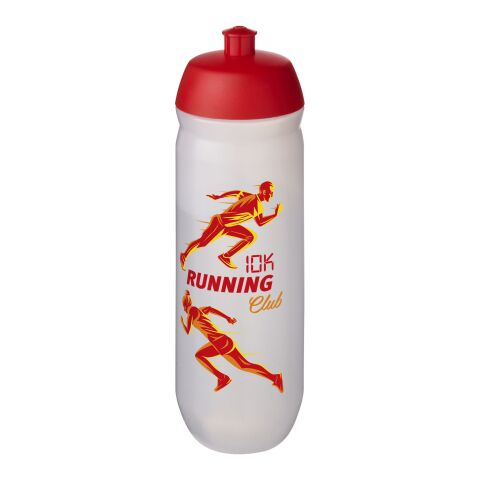 Werbeartikel HydroFlex™ 750 ml Sportflasche – rot-weiss – mit Logo bedruckt