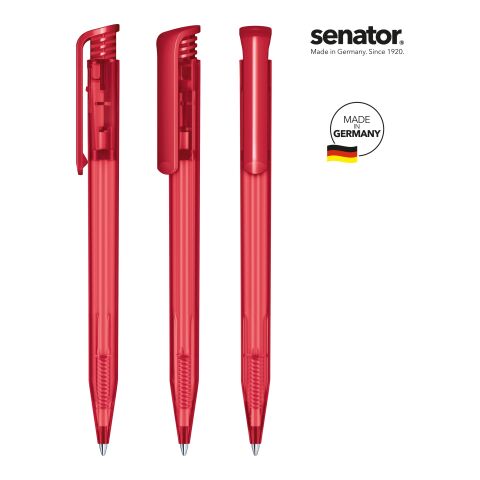 Werbeartikel senator Super Hit Frosted Druckkugelschreiber – dunkelrot – mit Logo bedruckt