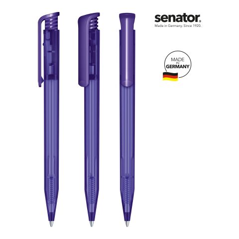 Werbeartikel senator Super Hit Frosted Druckkugelschreiber – violett – mit Logo bedruckt