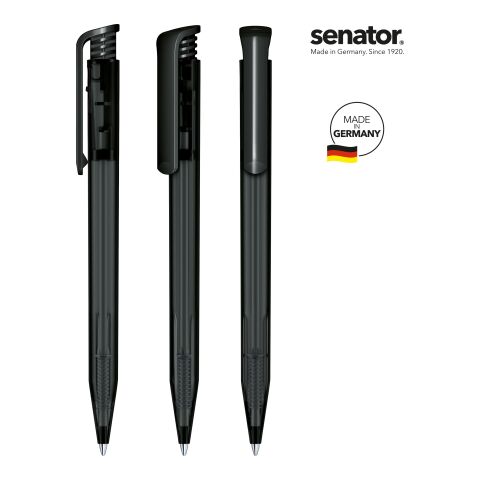 Werbeartikel senator Super Hit Frosted  Druckkugelschreiber – schwarz – mit Logo bedruckt
