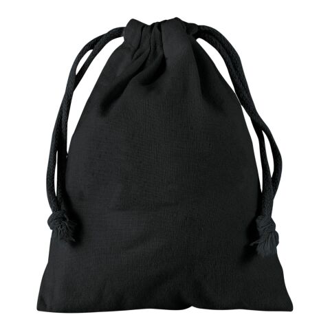 Baumwoll-Zuziehbeutel 15x20 cm schwarz | ohne Werbeanbringung | ohne Werbeanbringung
