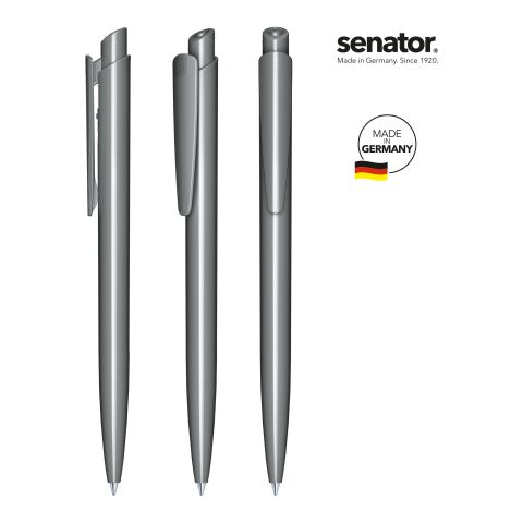 Firmengeschenk senator Dart Polished – anthrazit – mit Logo bedruckt Druckkugelschreiber Marken-Kugelschreiber