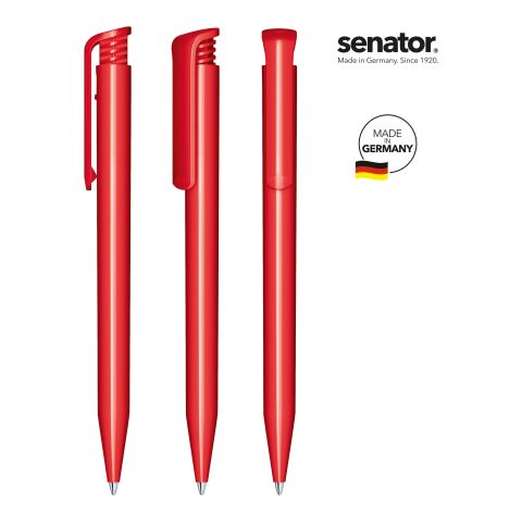 Werbeartikel Kugelschreiber senator Super Hit – rot – mit Logo bedruckt Druckkugelschreiber mit magic flow Mine für Messen & Events