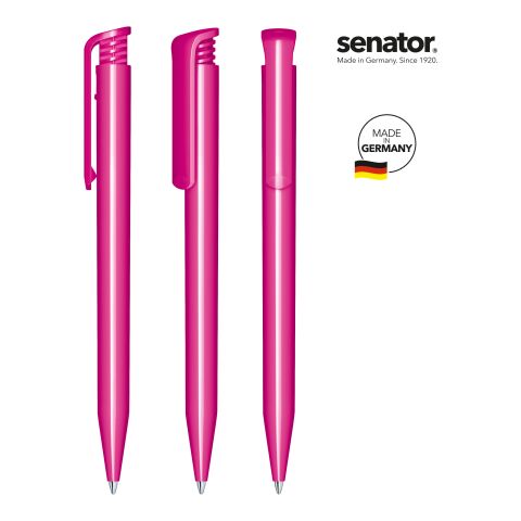 Werbeartikel Kugelschreiber senator Super Hit – pink – mit Logo bedruckt Druckkugelschreiber für Messen & Events