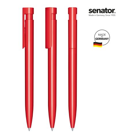 Werbeartikel senator Liberty Polished  Druckkugelschreiber – rot – mit Logo bedruckt