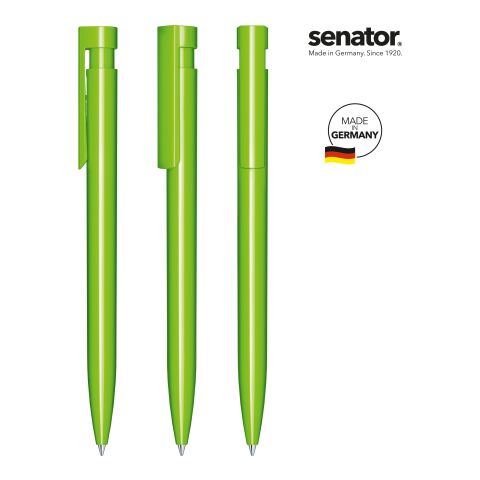 Werbemittel senator Liberty Polished – hellgrün – mit Logo bedruckt Druckkugelschreiber für Messen & Events
