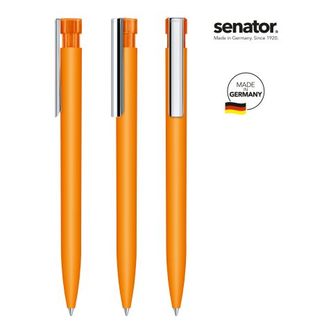 Werbeartikel senator Liberty Soft Touch MC Druckkugelschreiber – orange – mit Logo bedruckt