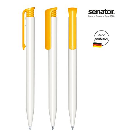 senator Super Hit Polished Basic Druckkugelschreiber weiß-gelb | ohne Werbeanbringung | Nicht verfügbar | Nicht verfügbar | Nicht verfügbar | Nicht verfügbar | Nicht verfügbar