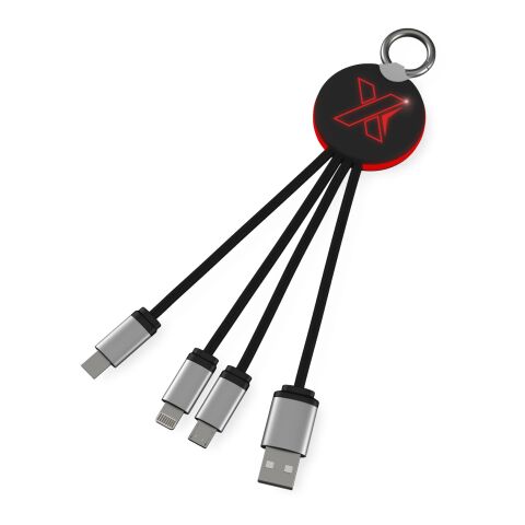 SCX.design C16 Kabel mit Leuchtlogo Standard | rot-schwarz | ohne Werbeanbringung | Nicht verfügbar | Nicht verfügbar