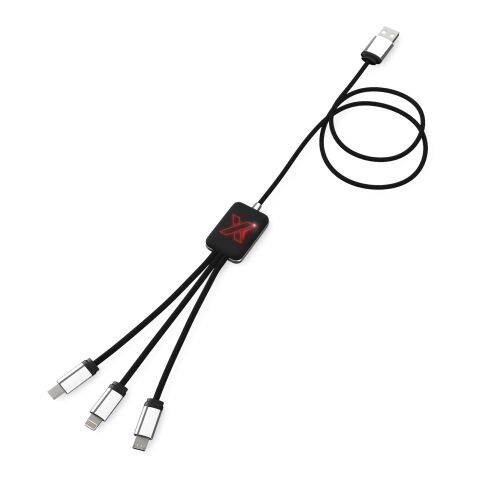 SCX.design C17 Easy to Use Ladekabel mit Leuchtlogo Standard | rot-schwarz | ohne Werbeanbringung | Nicht verfügbar | Nicht verfügbar