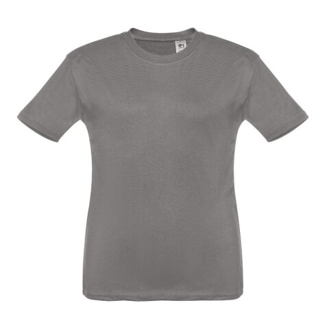 Werbeartikel THC QUITO. Unisex Kinder T-shirt – Grau – mit Logo bedruckt