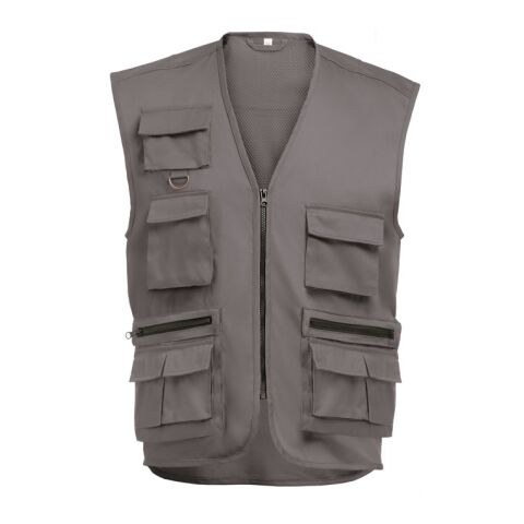 Corporate Fashion Weste THC PIXEL – grau – mit hochwertigem Stick, aus Polyester-Baumwoll-Mix, mit Taschen, wasserabweisend, Gr. S-XXL