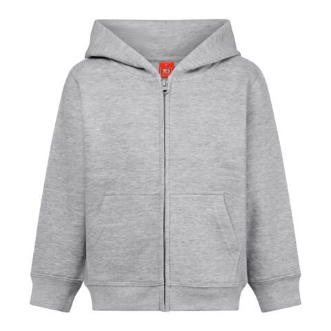Corporate Fashion Kinderjacke THC AMSTERDAM – hellgrau melliert – mit hochwertigem Stick aus nachhaltigem Material Gr. 4, 6, 8, 10, 12