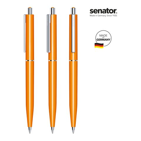 Werbeartikel senator Point Polished Druckkugelschreiber – orange – mit Logo bedruckt