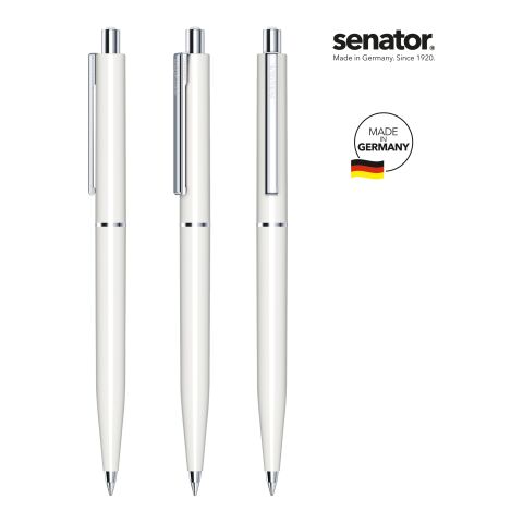 senator Point Polished Druckkugelschreiber weiß | ohne Werbeanbringung | ohne Werbeanbringung | Nicht verfügbar