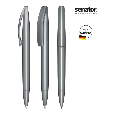 Werbeartikel senator Bridge Polished Drehkugelschreiber – anthrazit – mit Logo bedruckt