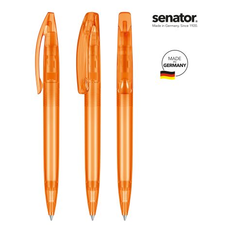 Werbeartikel senator Bridge Clear Drehkugelschreiber – orange – mit Logo bedruckt