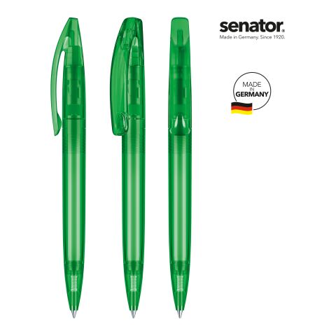 Werbeartikel senator Bridge Clear Drehkugelschreiber – grün – mit Logo bedruckt