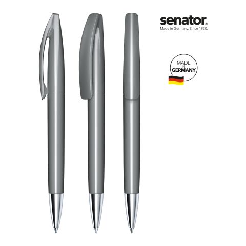 Werbeartikel senator Bridge Polished MT Drehkugelschreiber – anthrazit – mit Logo bedruckt