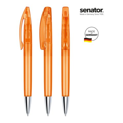 Werbeartikel senator Bridge Clear MT  Drehkugelschreiber – orange – mit Logo bedruckt