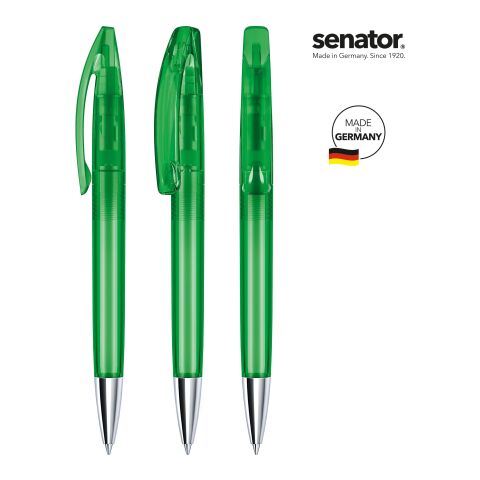 Werbeartikel senator Bridge Clear MT Drehkugelschreiber – grün – mit Logo bedruckt