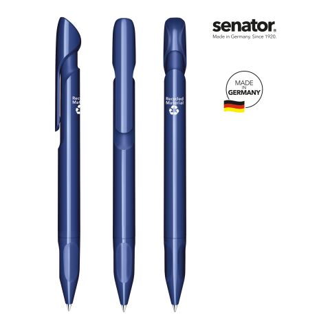 senator Evoxx Polished Recycled Druckkugelschreiber Marineblau | ohne Werbeanbringung | Nicht verfügbar | Nicht verfügbar