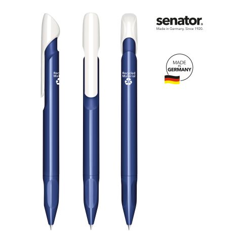 senator Evoxx Duo Polished Recycled Druckkugelschreiber Marineblau | ohne Werbeanbringung | Nicht verfügbar | Nicht verfügbar