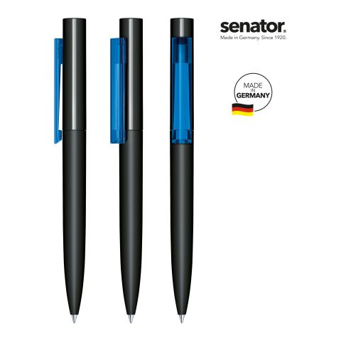 Firmengeschenk Kugelschreiber senator Headliner Soft Touch – schwarz – mit Logo bedruckt Drehkugelschreiber für Messen & Events