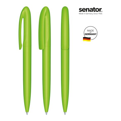 Werbeartikel senator Skeye Bio Matt Drehkugelschreiber – hellgrün – mit Logo bedruckt