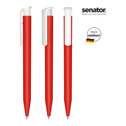 Werbeartikel senator Super Hit BIO Kugelschreiber – rot – mit Logo bedruckt nachhaltig 1,0 mm Druckkugelschreiber für Messen & Events